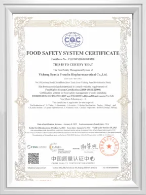 Food Safety Management System Certificate FSSC22000 Food Safety Management System Certificate FSSC22000